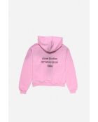 Sweat à capuche en polaire avec logo rose bonbon