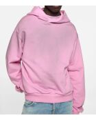Sweat à capuche en polaire avec logo rose bonbon
