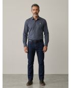 Camicia Julien in popeline di cotone elasticizzato tinta unita grigio antracite