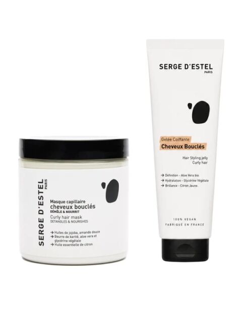 Duo Nourrissant Boucles 450ml - Masque & Gelée Coiffante Cheveux Bouclés