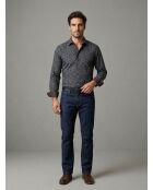 Camicia con stampa di cervi indaco
