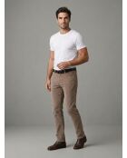 Pantalon Chino ajusté en Velours côtelés beige
