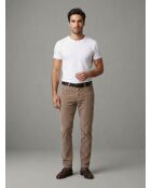 Pantalon Chino ajusté en Velours côtelés beige