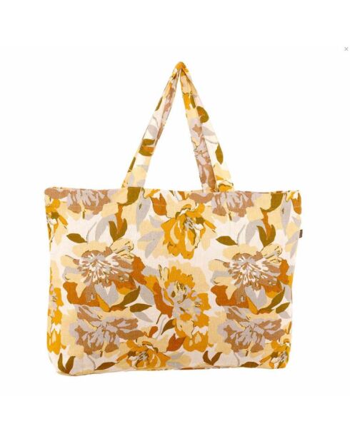 Borsa Trieste in misto lino ocra - 60 x 35 cm