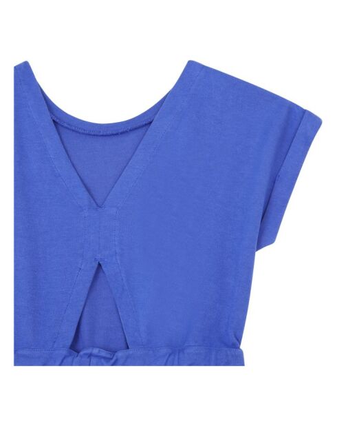 T-shirt Venetia a manica corta in cotone blu