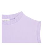 Sweat col rond en coton Inaya lilas
