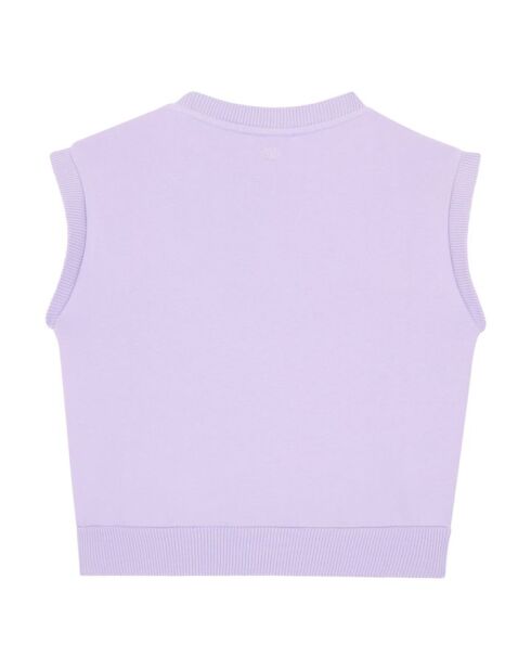 Sweat col rond en coton Inaya lilas