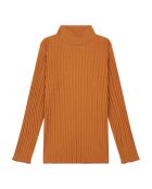 Assiana Rollkragenpullover aus haselnussfarbener Baumwolle