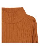 Assiana Rollkragenpullover aus haselnussfarbener Baumwolle
