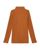 Assiana Rollkragenpullover aus haselnussfarbener Baumwolle