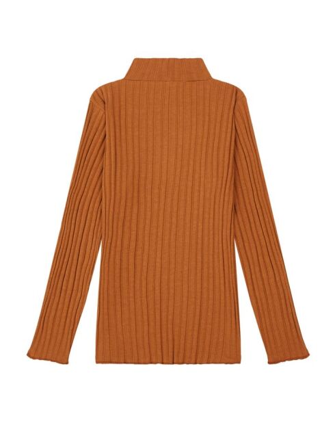 Assiana Rollkragenpullover aus haselnussfarbener Baumwolle