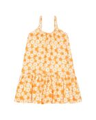 Vestido largo Danet de algodón naranja