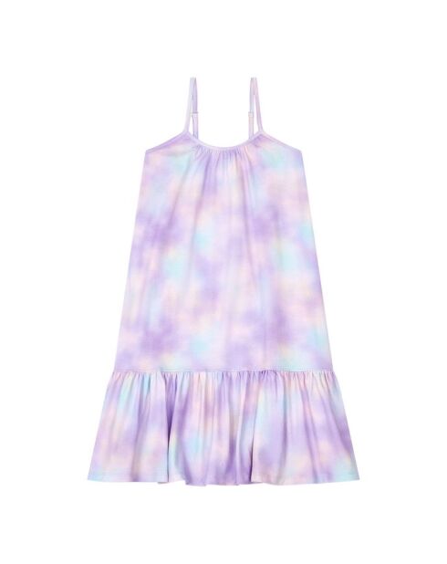Vestido largo Danet en mezcla de algodón malva