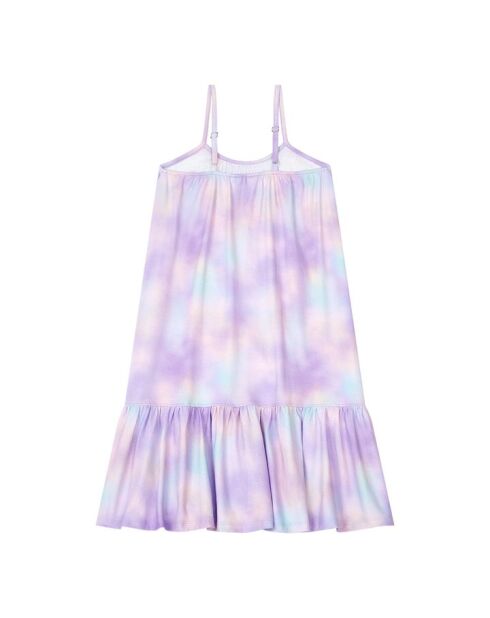 Vestido largo Danet en mezcla de algodón malva