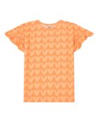 Vestido corto Bobby en mezcla de algodón naranja