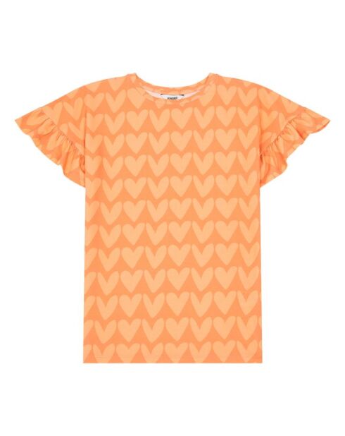Vestido corto Bobby en mezcla de algodón naranja