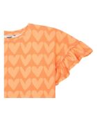 Vestido corto Bobby en mezcla de algodón naranja