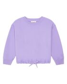 Sweat col rond en coton Lia parme