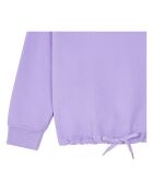 Sweat col rond en coton Lia parme