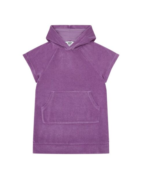 Vestido corto Niki morado en mezcla de algodón