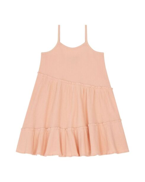 Vestido largo de algodón Pink Jazzy