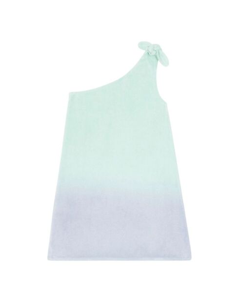 Vestido corto en mezcla de algodón Playa multicolor