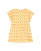 Vestido corto Railey amarillo pálido en mezcla de algodón