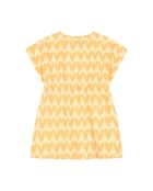 Vestido corto Railey amarillo pálido en mezcla de algodón