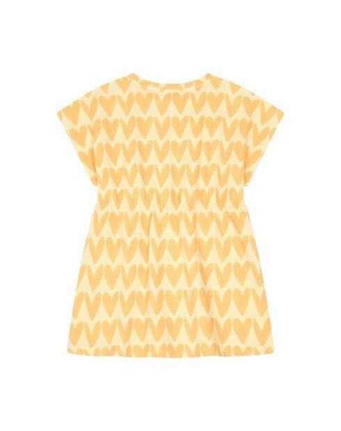 Vestido corto Railey amarillo pálido en mezcla de algodón