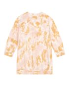 Felpa girocollo Selena tie&dye in cotone rosa antico