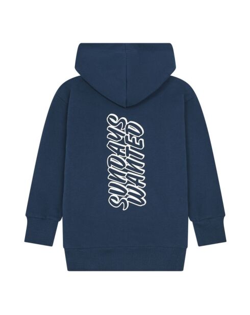 Sudadera con capucha de algodón azul torre