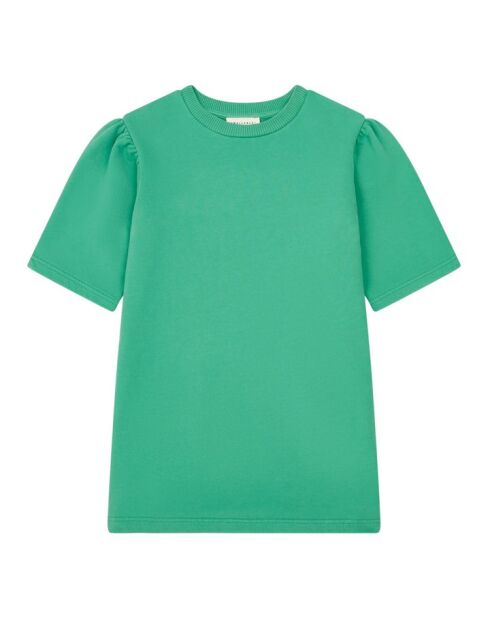 Abito corto Selena in cotone verde