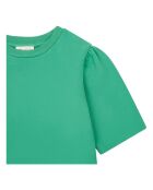 Vestido corto de algodón verde Selena