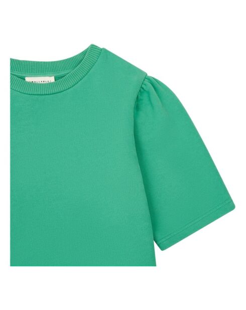 Abito corto Selena in cotone verde