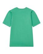 Vestido corto de algodón verde Selena