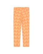 Orange Leggings Love aus einer Baumwollmischung