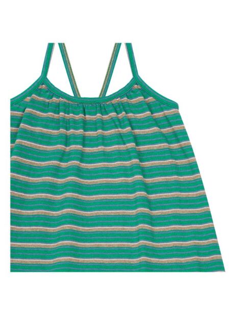 Vestido largo Donna de algodón verde