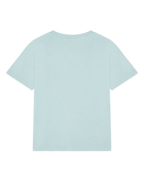 Camiseta Rosie de algodón de manga corta verde agua