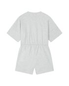 Playsuit Andrea aus Baumwolle in hellem Grau meliert
