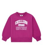 Ronnie cassis sweatshirt van katoen met ronde hals