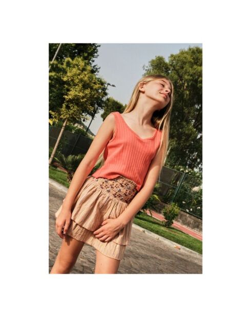 Falda corta multicolor de verano