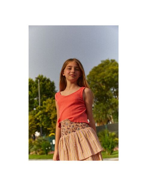 Falda corta multicolor de verano