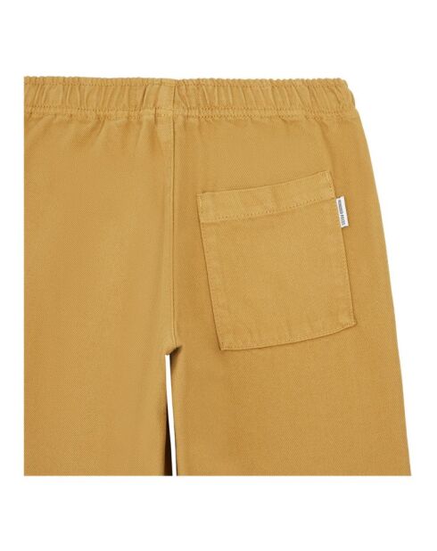 Pantalones rectos Slide de algodón beige