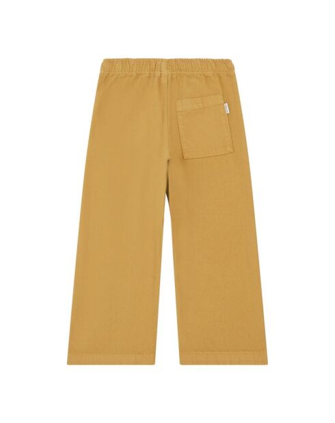 Pantalones rectos Slide de algodón beige