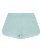Pantalones cortos Lala en mezcla de algodón verde aguamarina