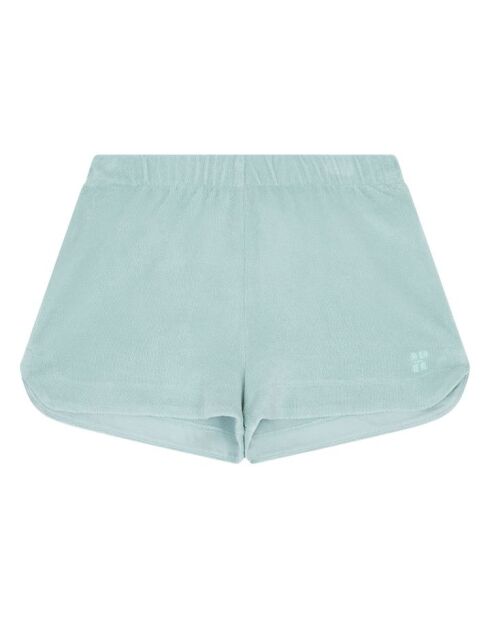 Pantalones cortos Lala en mezcla de algodón verde aguamarina