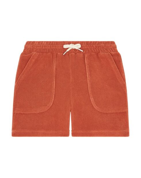 Pantalones cortos en mezcla de algodón Terracotta Jerro