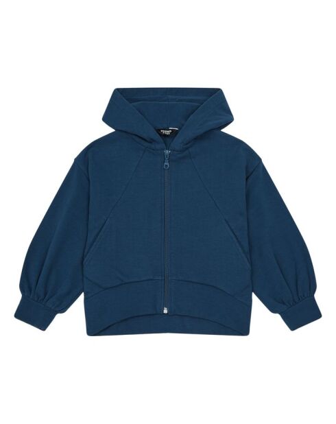 Sudadera Richie azul con cremallera en mezcla de algodón