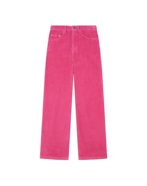 Pantalones rectos West de algodón rosa fucsia