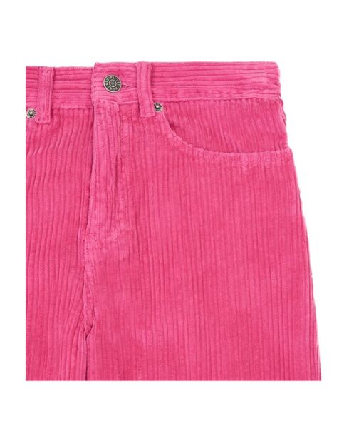 Pantalones rectos West de algodón rosa fucsia